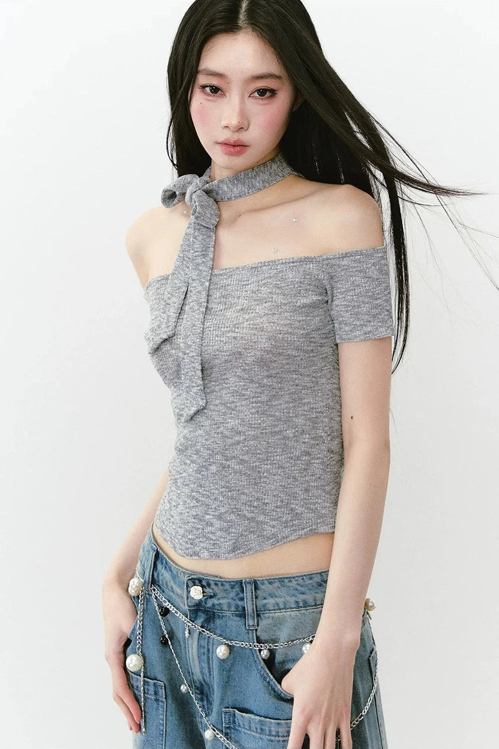 Reversible Lace-Up Knit Vest