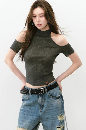 Reversible Lace-Up Knit Vest