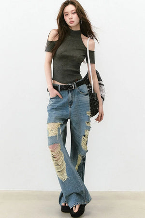 Reversible Lace-Up Knit Vest