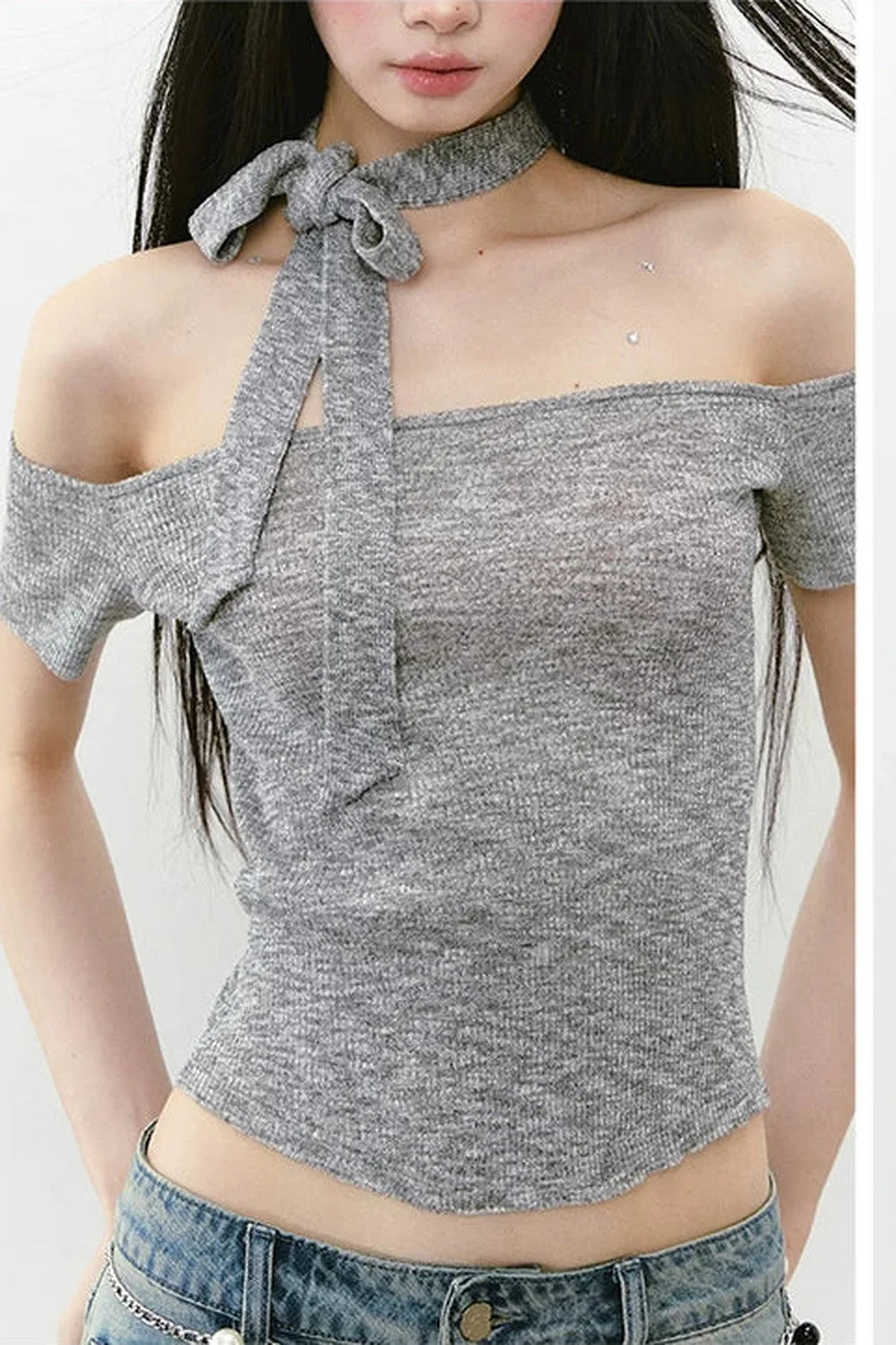 Reversible Lace-Up Knit Vest