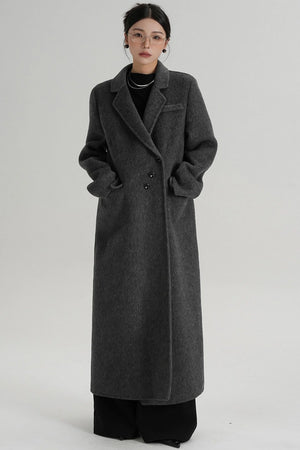 Reversible Long Shoulder Wool Coat