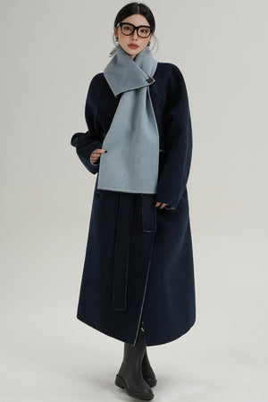 Reversible Long Wool Coat