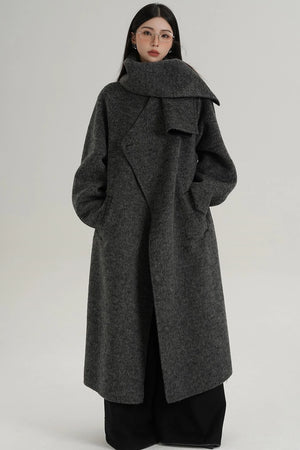 Reversible Long Wool Coat