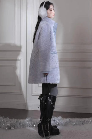 Reversible Misty Gray-Purple Coat