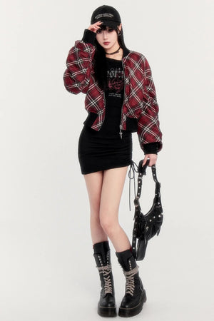Reversible Plaid Plush Jacket