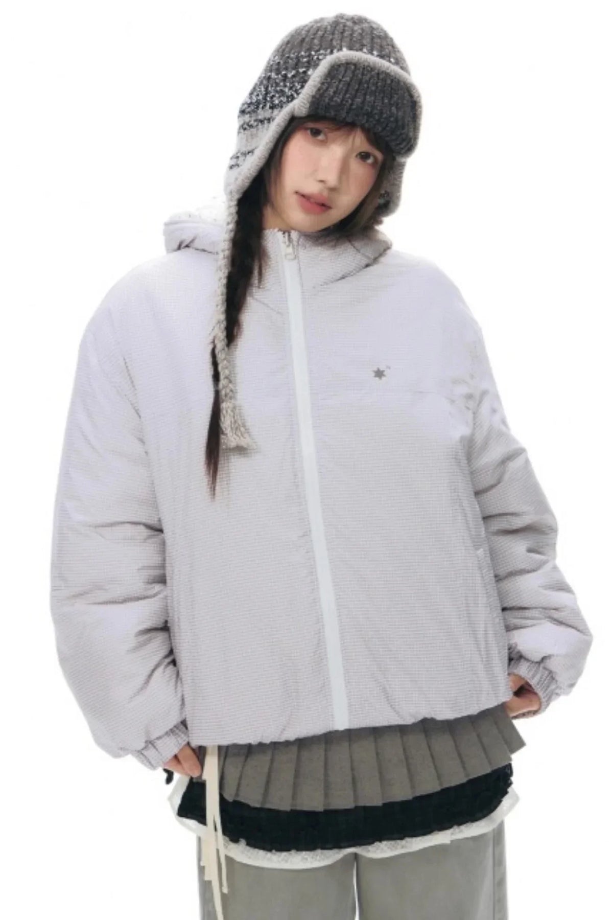 Reversible Polka Dot Hooded Jacket