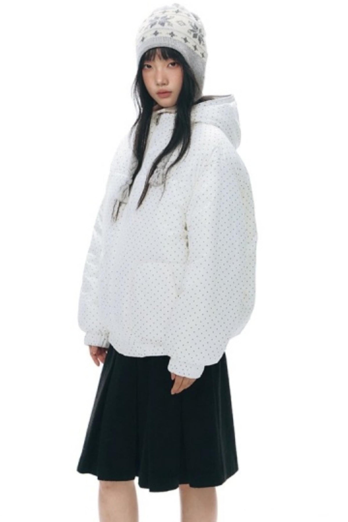 Reversible Polka Dot Hooded Jacket