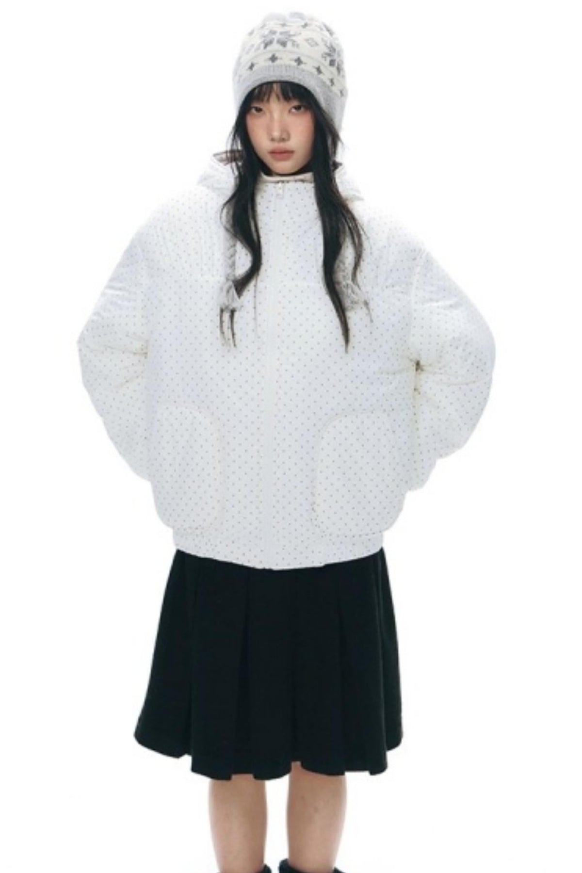 Reversible Polka Dot Hooded Jacket