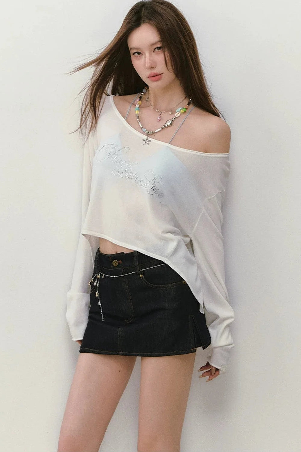 Reversible Rhinestone Blouse