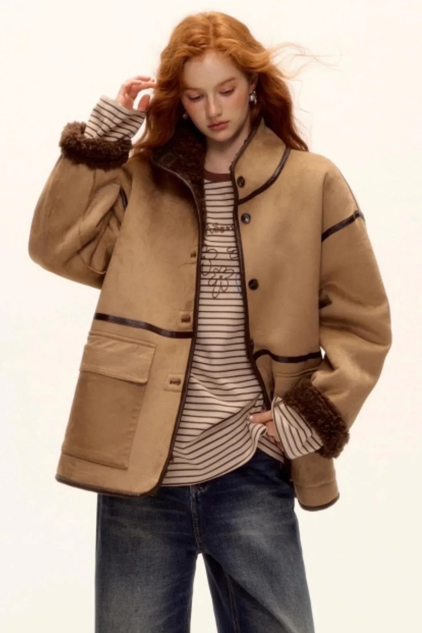 Reversible Suede Lambswool Jacket