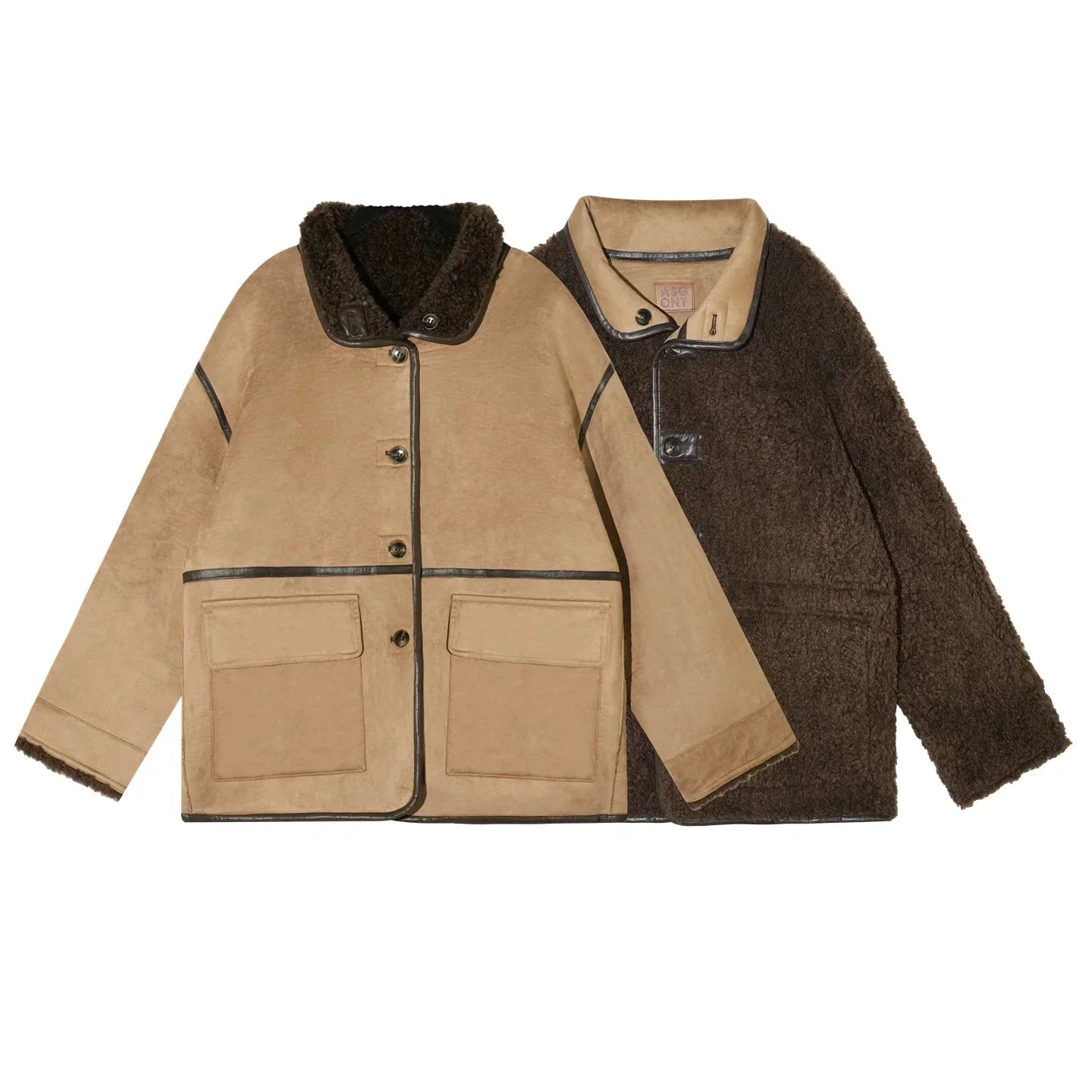 Reversible Suede Lambswool Jacket