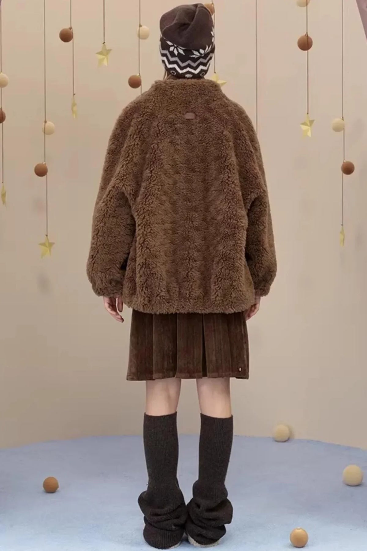 Reversible Suede Pleated Skirt