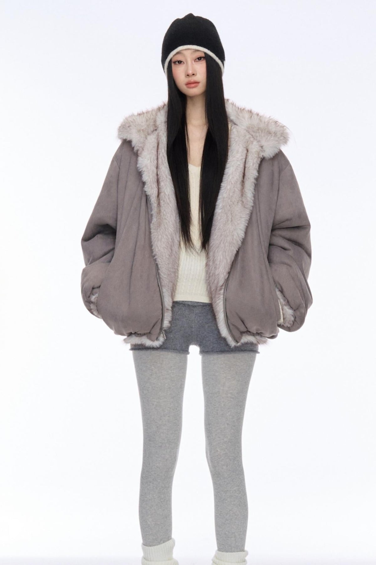 Reversible Wool Plush Jacket