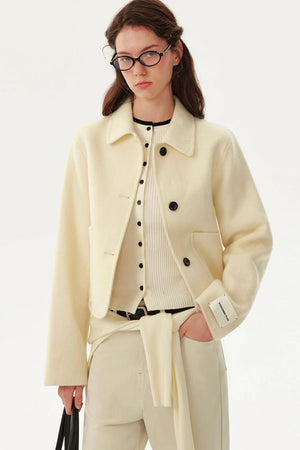 Reversible Wool Short Coat