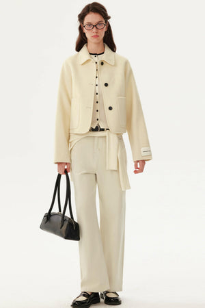 Reversible Wool Short Coat