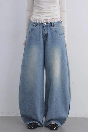Rhinestone Blue Scimitar Pants