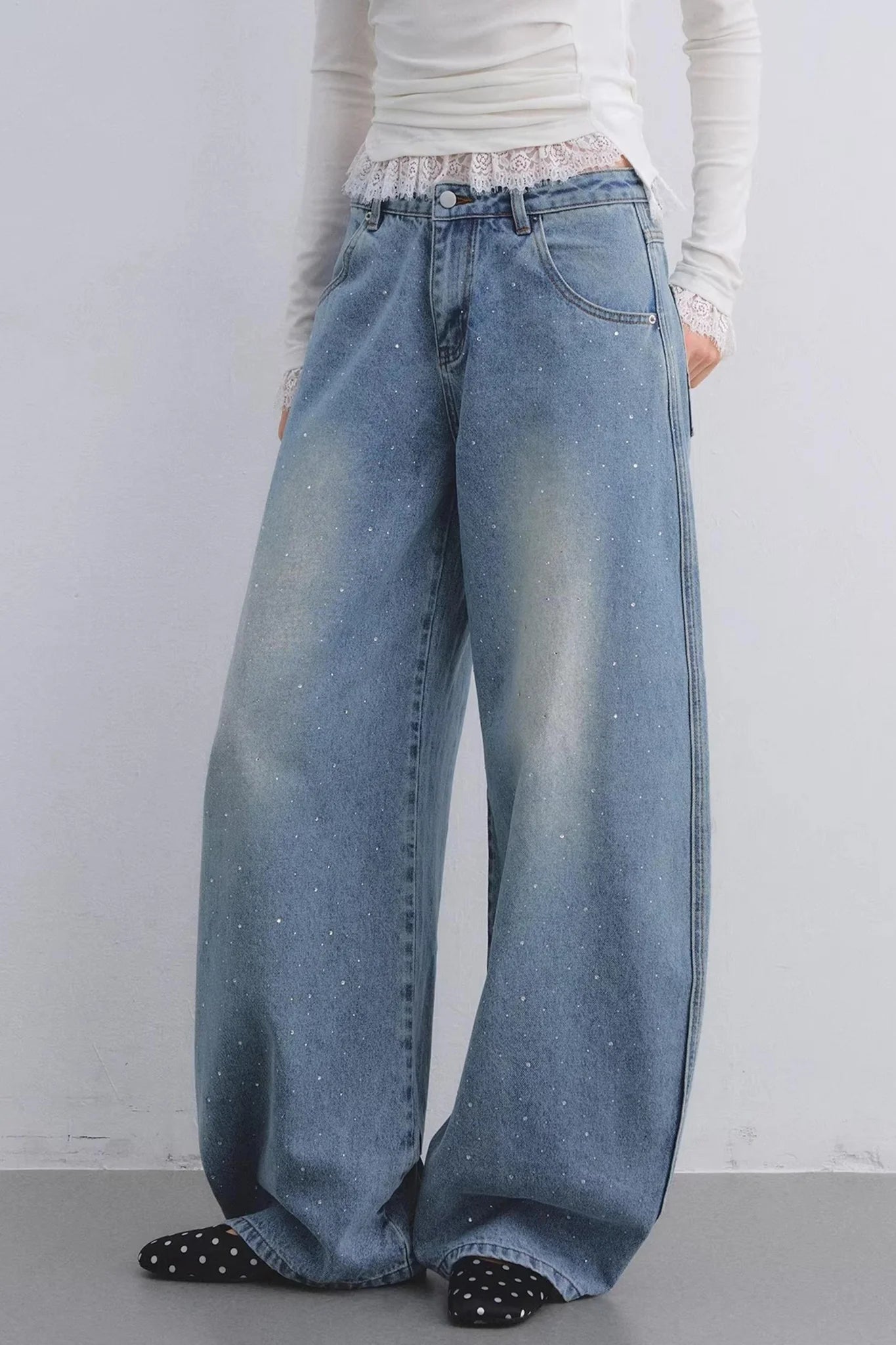 Rhinestone Blue Scimitar Pants