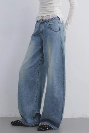Rhinestone Blue Scimitar Pants