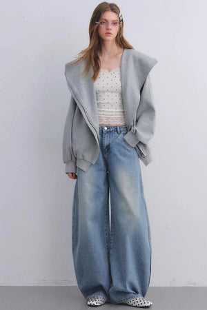Rhinestone Blue Scimitar Pants