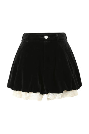 Rhinestone Bow Knit Cardigan Top and Velvet Skirt Set-Up