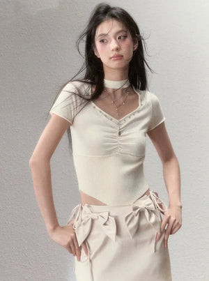 Rhinestone Choker Top
