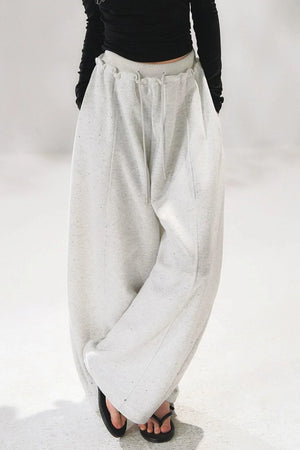 Rhinestone Elastic Waistband Pants
