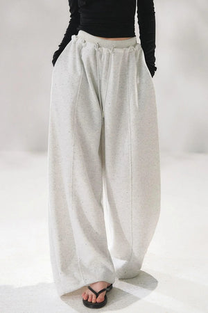 Rhinestone Elastic Waistband Pants