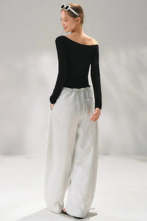 Rhinestone Embellished One-Shoulder Top