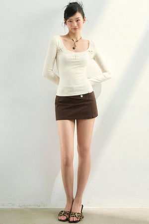 Rhinestone French Knit Top