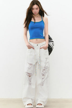 Rhinestone Knit Color-Block Camisole