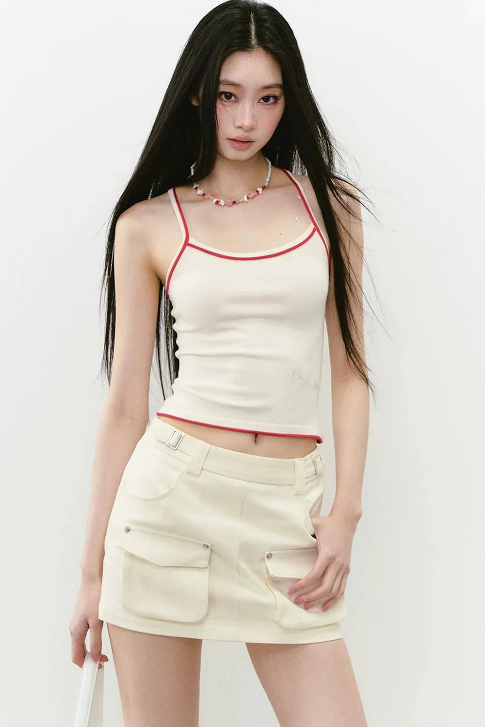 Rhinestone Knit Color-Block Camisole