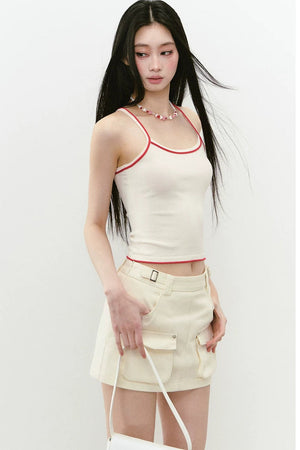 Rhinestone Knit Color-Block Camisole