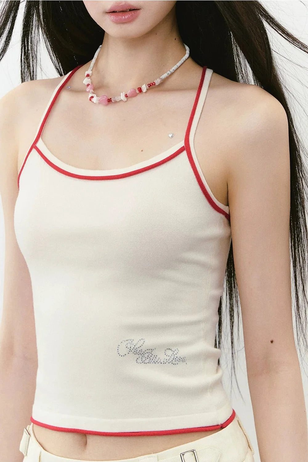 Rhinestone Knit Color-Block Camisole