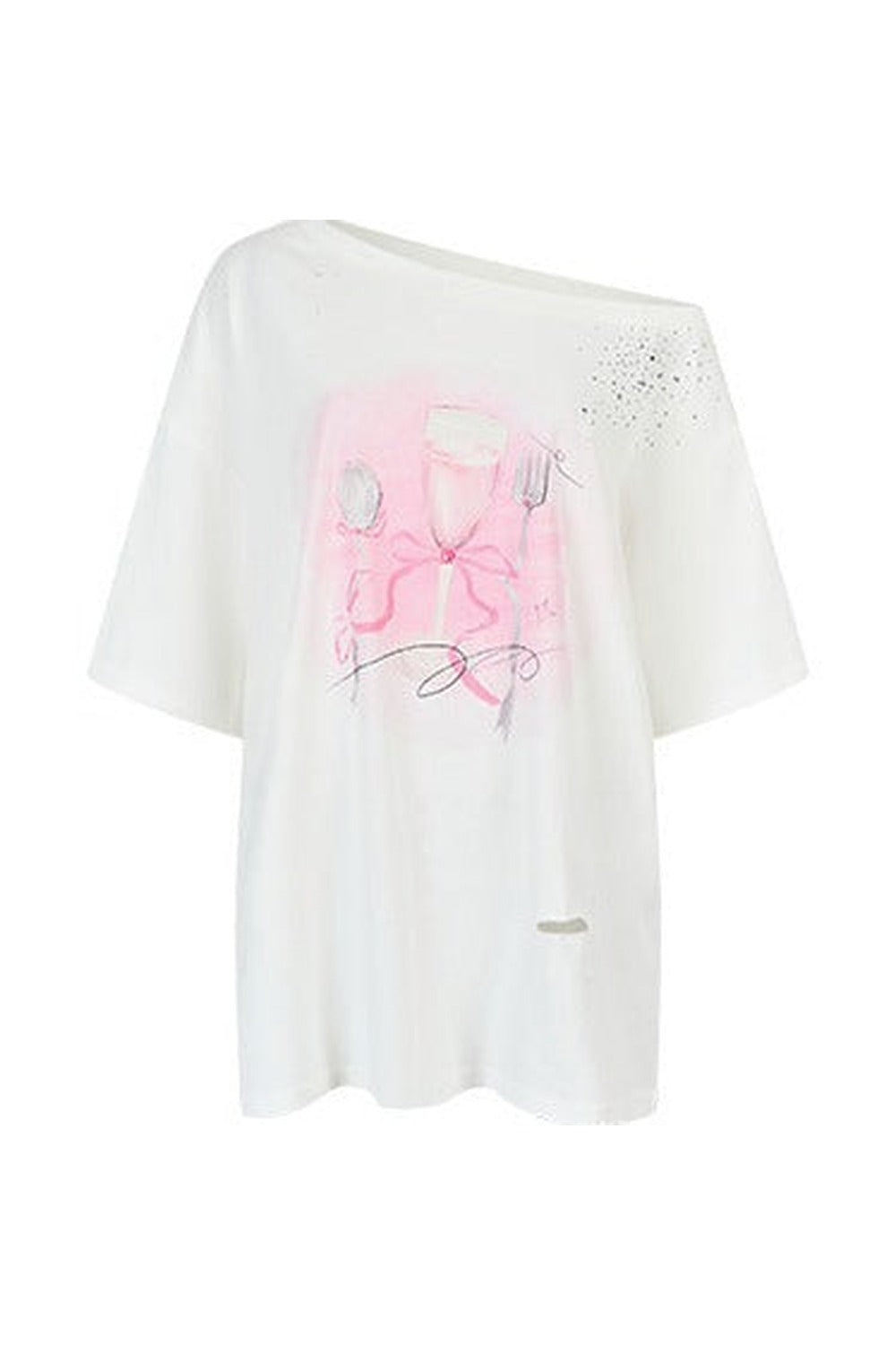 Rhinestone Off-Shoulder Top