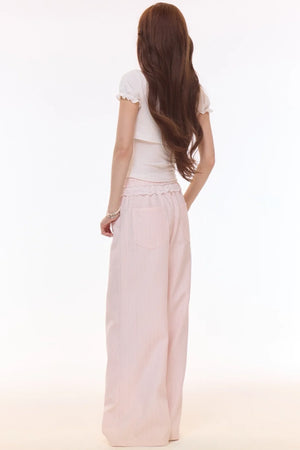 Ribbed Knit Cardigan Pants Set-Up