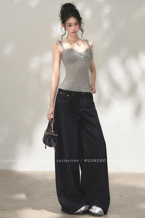 Ribbed Lace Camisole
