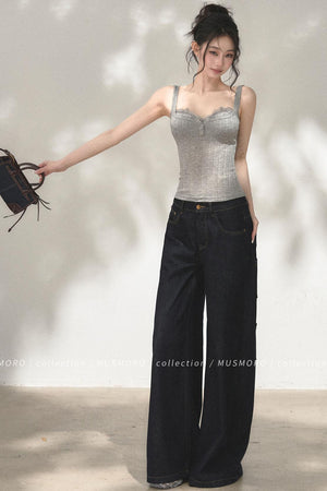 Ribbed Lace Camisole
