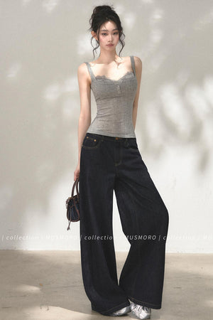 Ribbed Lace Camisole