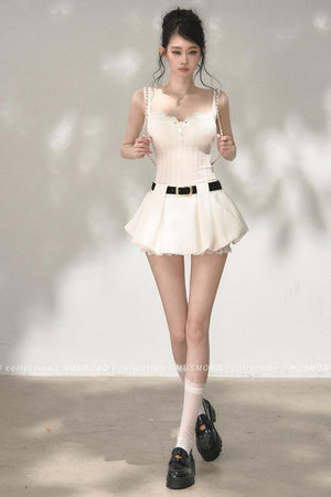 Ribbed Lace Camisole