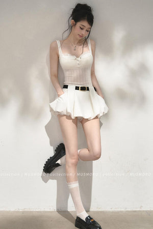 Ribbed Lace Camisole