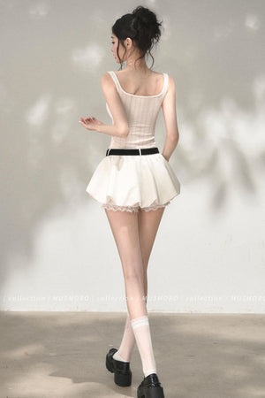 Ribbed Lace Camisole