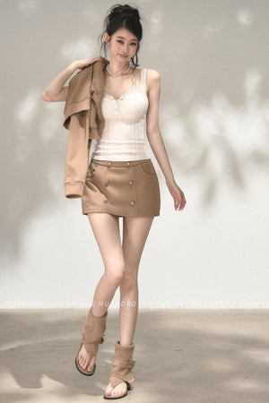 Ribbed Lace Camisole