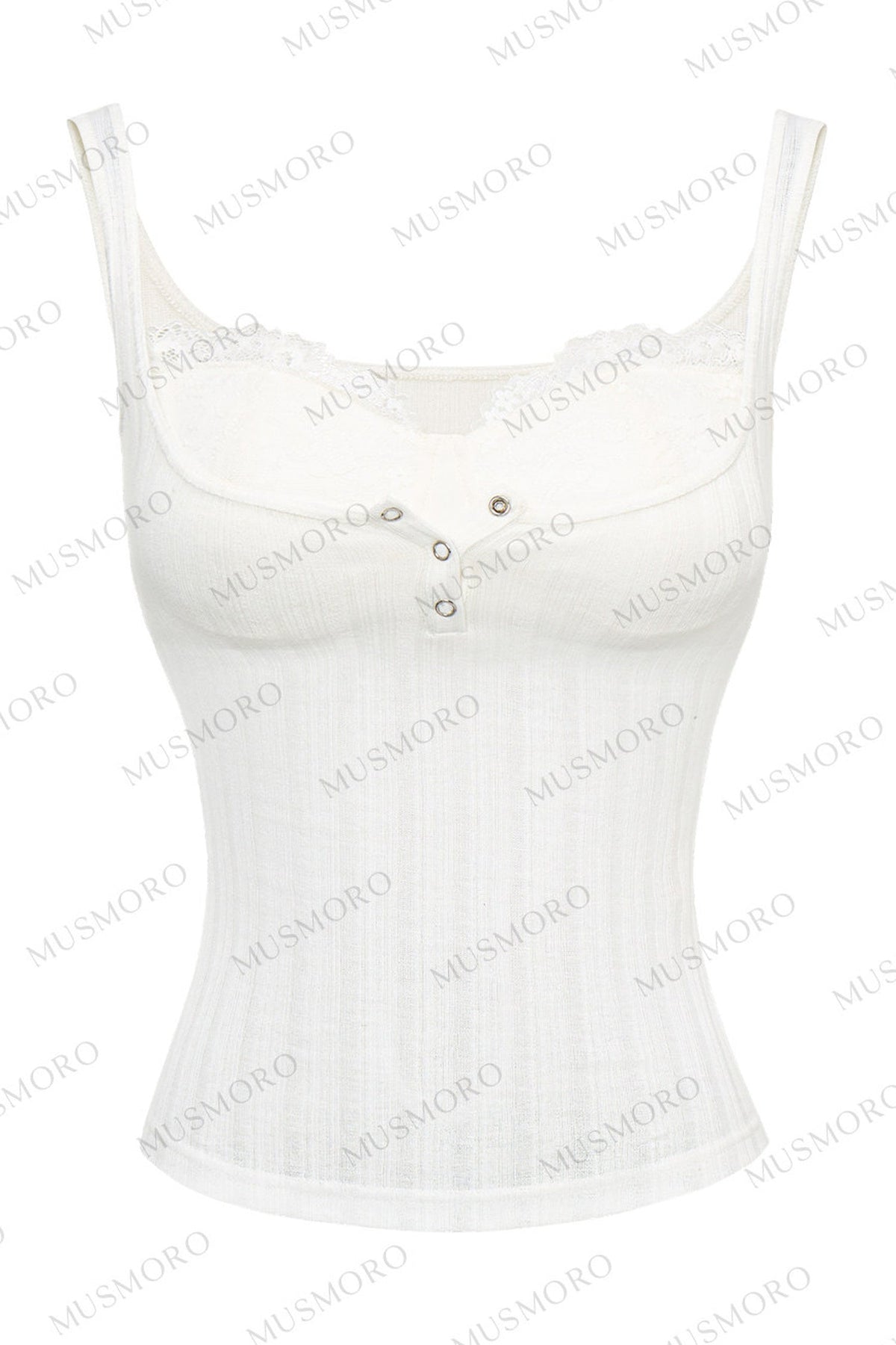 Ribbed Lace Camisole
