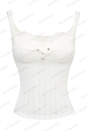 Ribbed Lace Camisole