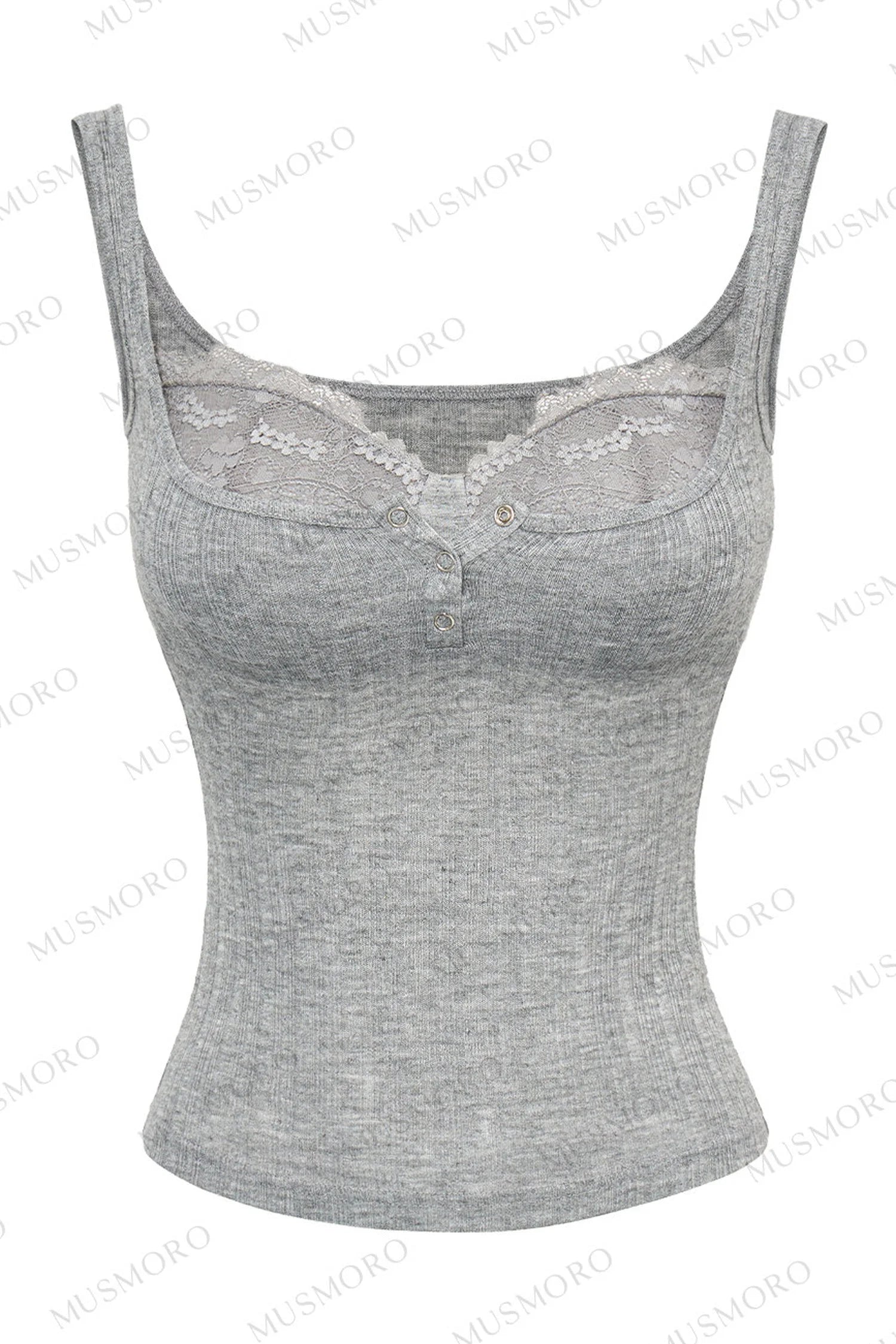 Ribbed Lace Camisole
