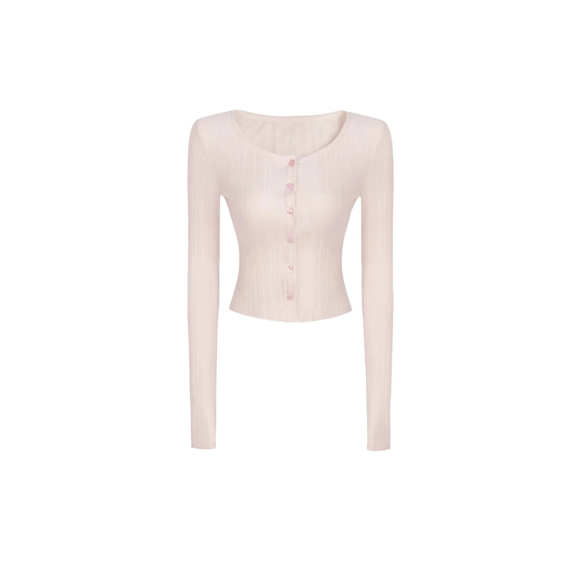 Ribbed Lace Long-Sleeve Cardigan