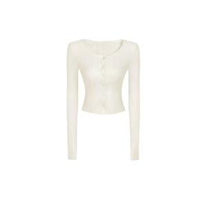 Ribbed Lace Long-Sleeve Cardigan