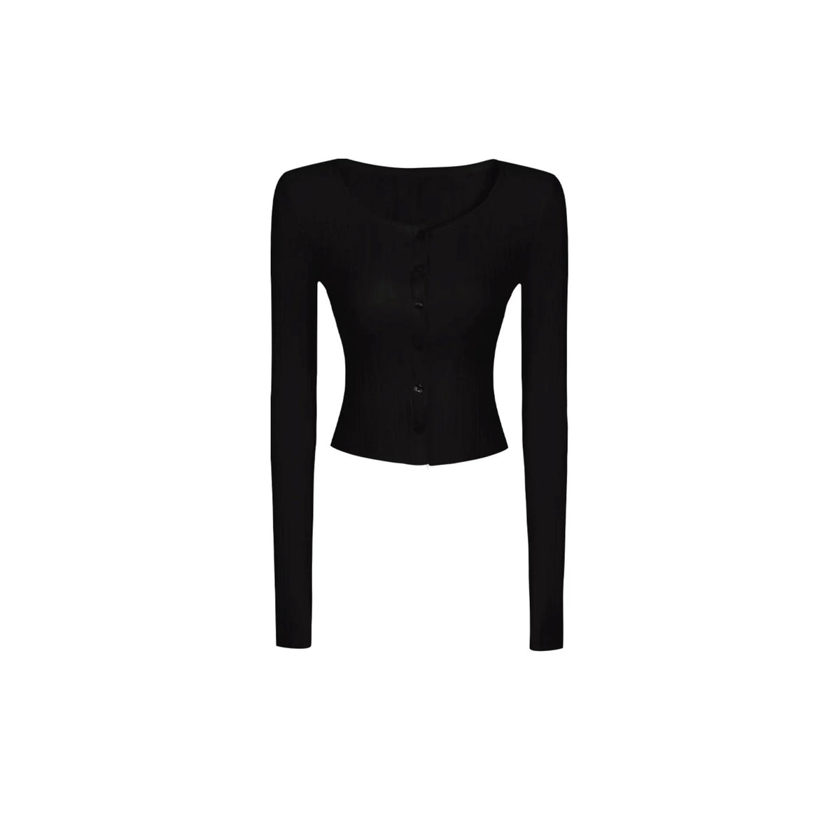 Ribbed Lace Long-Sleeve Cardigan