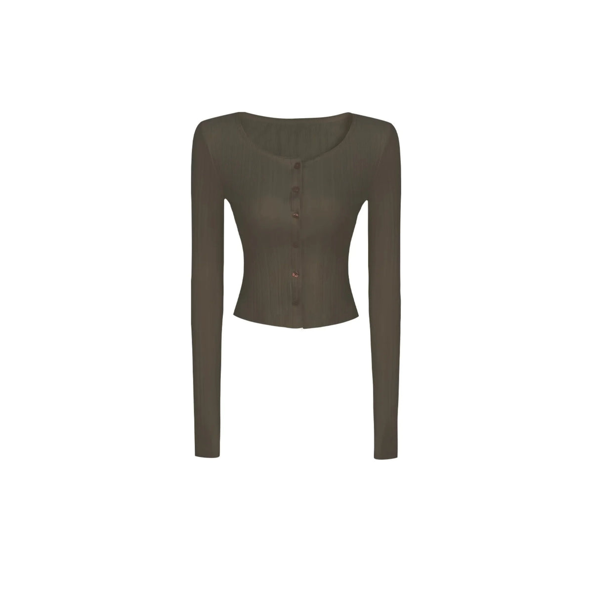 Ribbed Lace Long-Sleeve Cardigan
