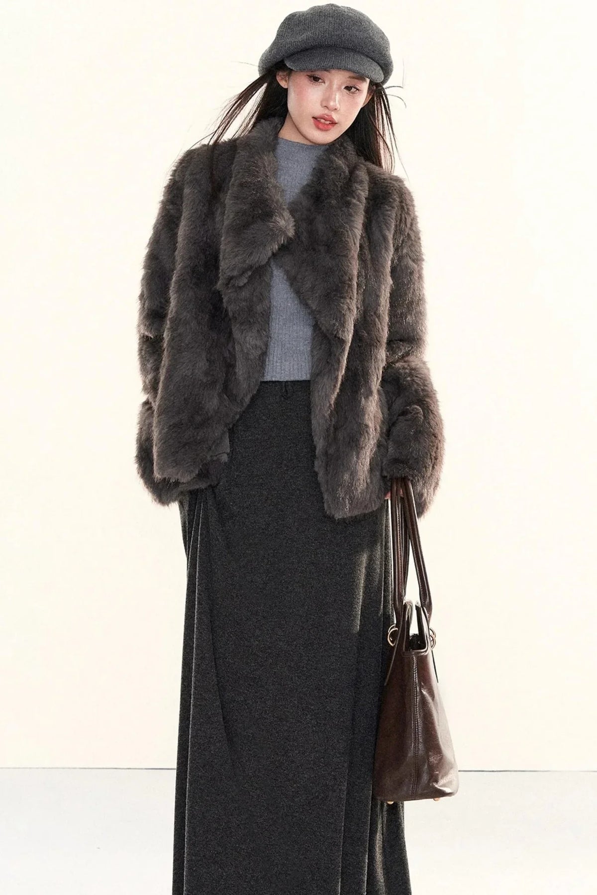 Ribbed Waist-Cinching Knit Sweater